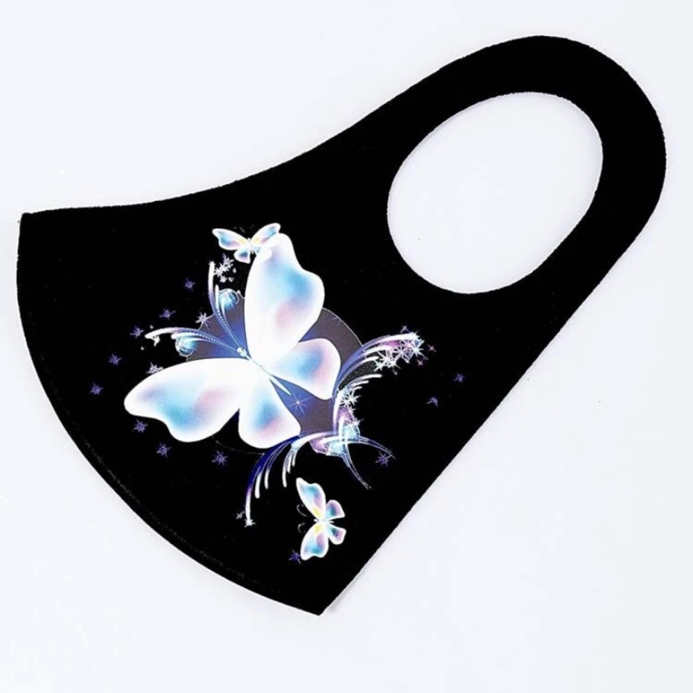 Butterfly print face mask - Picture 4 of 4